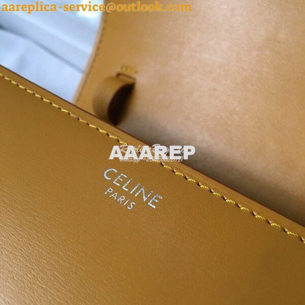 Replica Celine Classic Box Bag in Smooth Calfskin Yellow 8