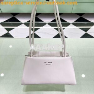 Replica Prada Small Leather Bag 1BA368 White