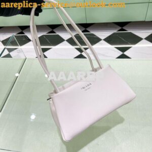 Replica Prada Small Leather Bag 1BA368 White 2