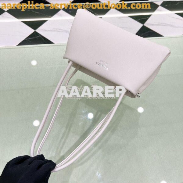 Replica Prada Small Leather Bag 1BA368 White 5