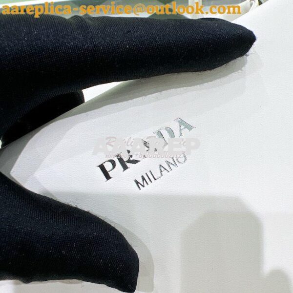 Replica Prada Small Leather Bag 1BA368 White 8