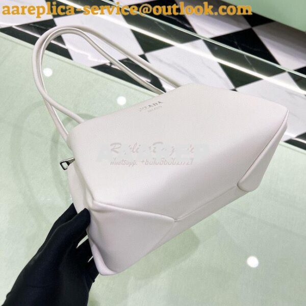 Replica Prada Small Leather Bag 1BA368 White 9