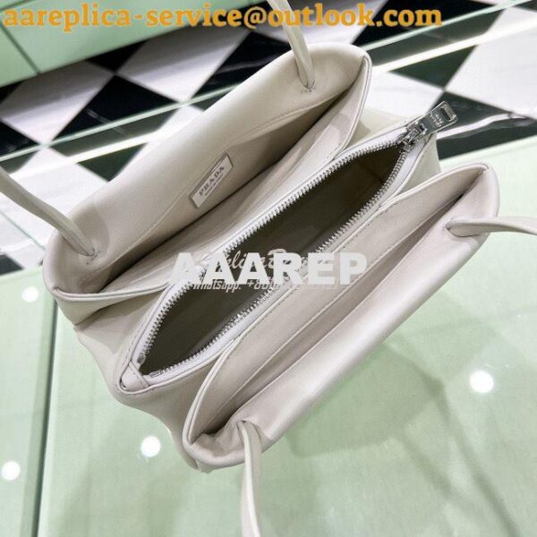 Replica Prada Small Leather Bag 1BA368 White 10