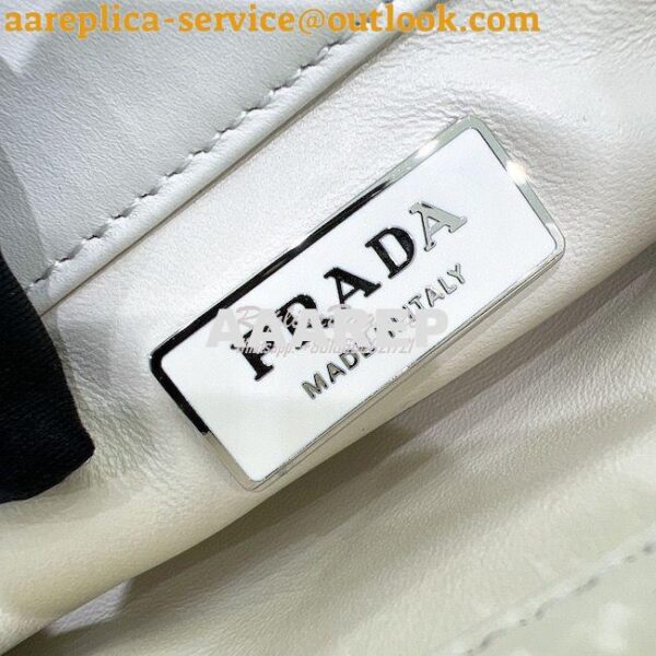 Replica Prada Small Leather Bag 1BA368 White 11