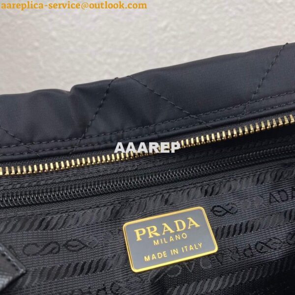 Replica Prada Nylon Vintage Chain Stray Bag 1BD621 Black 10