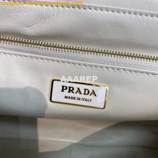 Replica Prada Padded nappa leather shoulder bag 1BD306 Beige 8