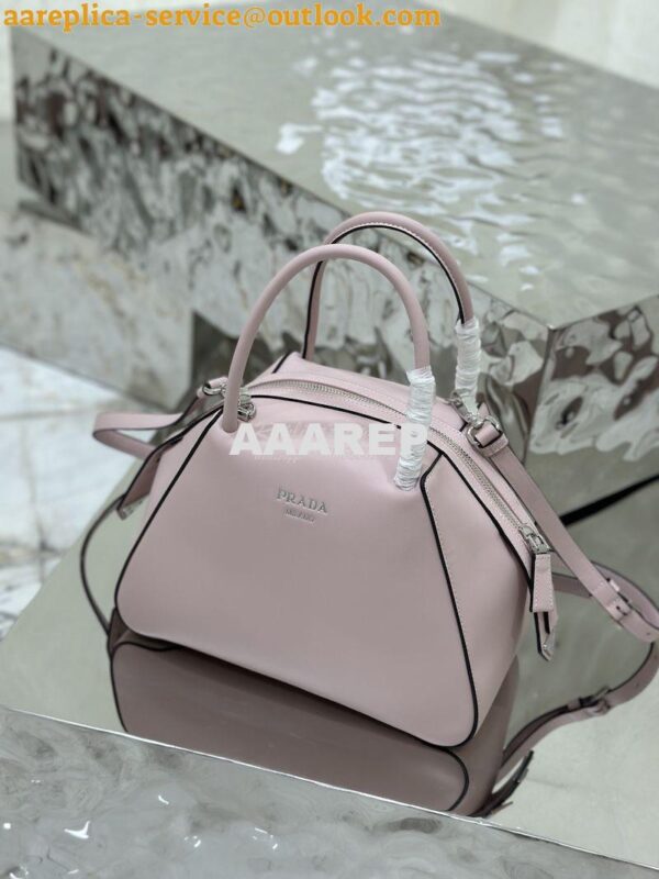 Replica Prada Small Leather Supernova Handbag 1BA366 Alabaster Pink 4