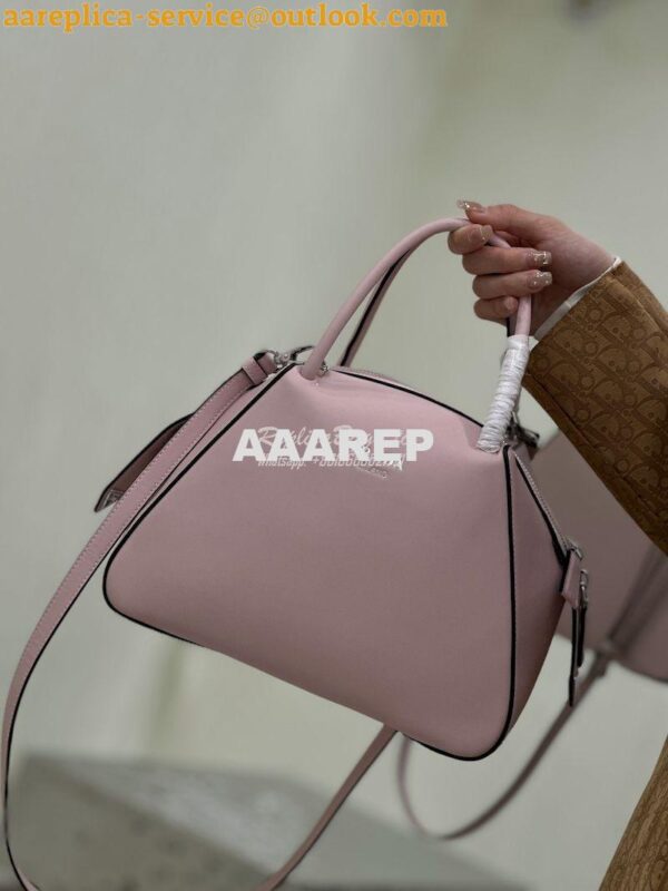 Replica Prada Small Leather Supernova Handbag 1BA366 Alabaster Pink 5