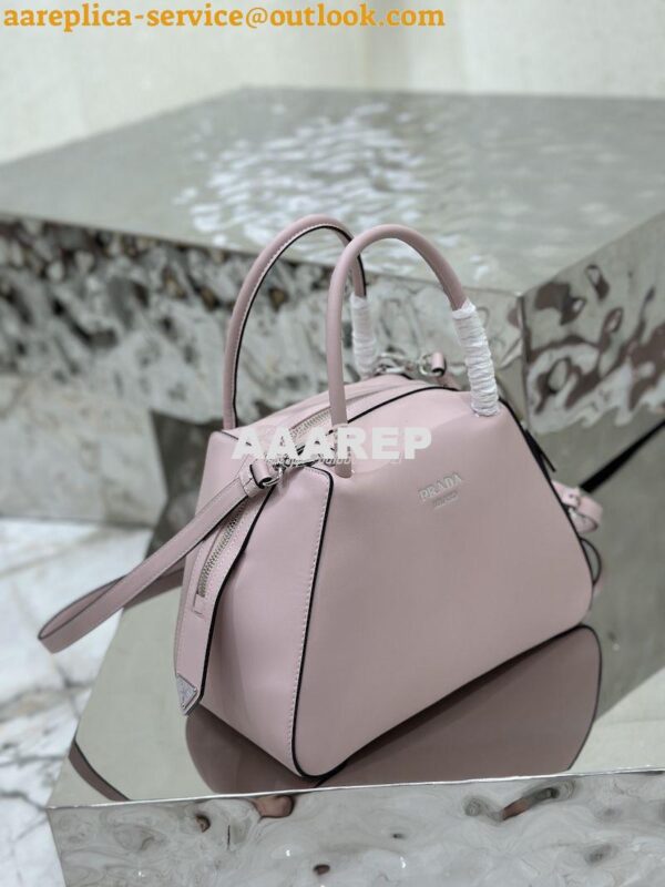 Replica Prada Small Leather Supernova Handbag 1BA366 Alabaster Pink 6