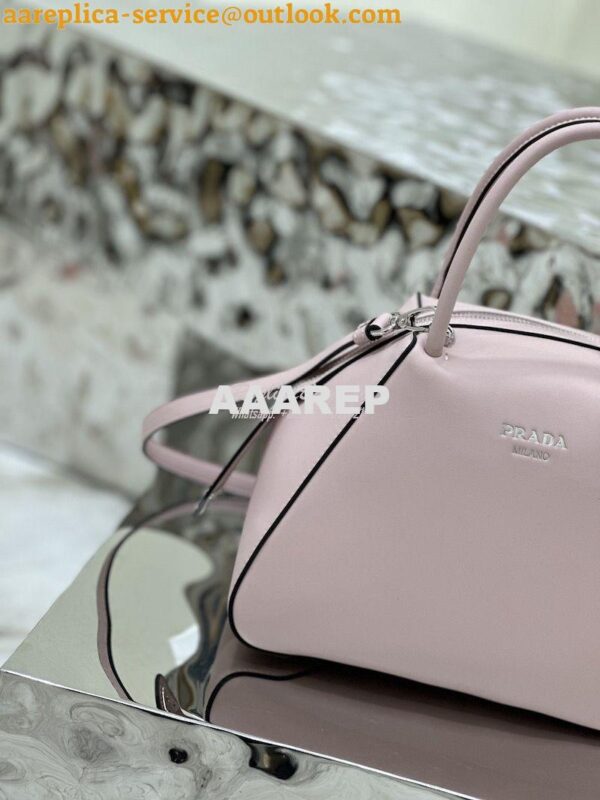 Replica Prada Small Leather Supernova Handbag 1BA366 Alabaster Pink 8