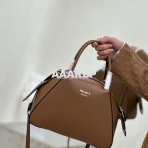 Replica Prada Small Leather Supernova Handbag 1BA366 Cognac 2