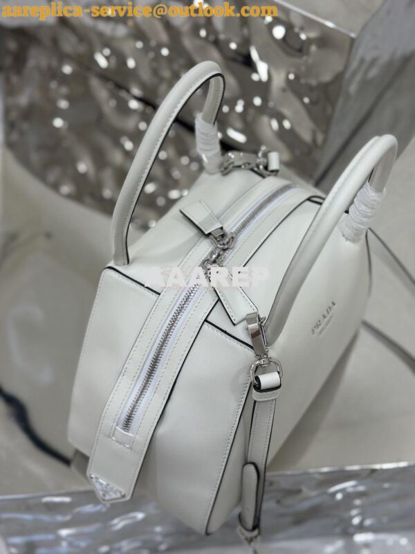 Replica Prada Small Leather Supernova Handbag 1BA366 White 8