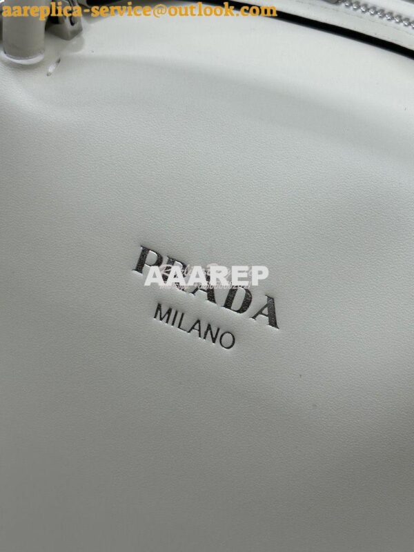 Replica Prada Small Leather Supernova Handbag 1BA366 White 9