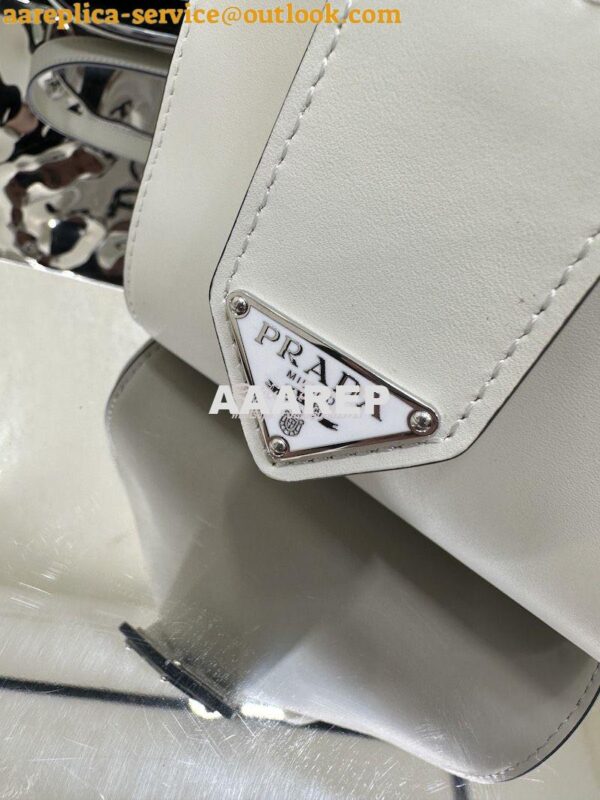 Replica Prada Small Leather Supernova Handbag 1BA366 White 10