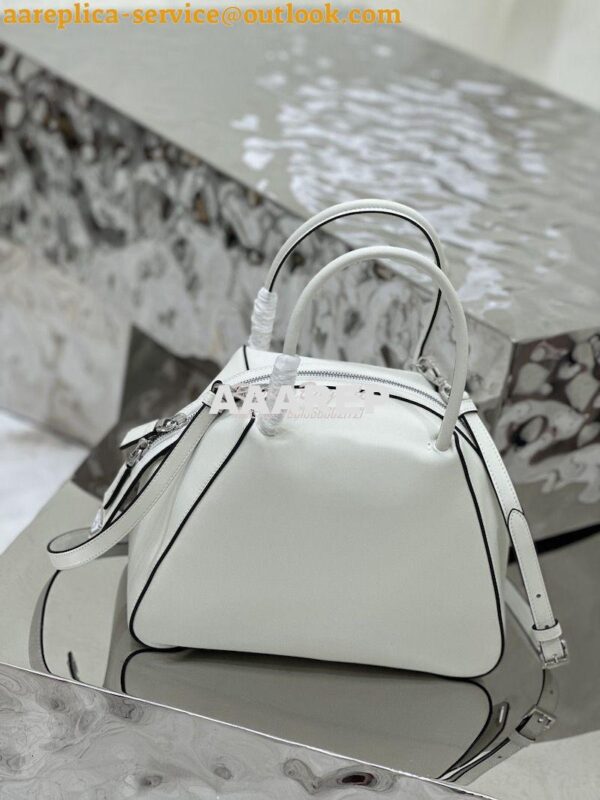 Replica Prada Small Leather Supernova Handbag 1BA366 White 14