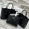 Replica Prada Small Leather Symbole Bag With Topstitching 1BA379 Sand 2