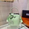 Replica Prada Pocket Nylon and Brushed Leather Bag 1BD295 Green 2