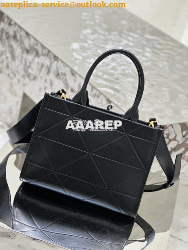 Replica Prada Small Leather Symbole Bag With Topstitching 1BA379 Black 15