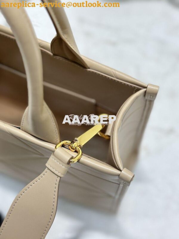 Replica Prada Small Leather Symbole Bag With Topstitching 1BA379 Sand 9