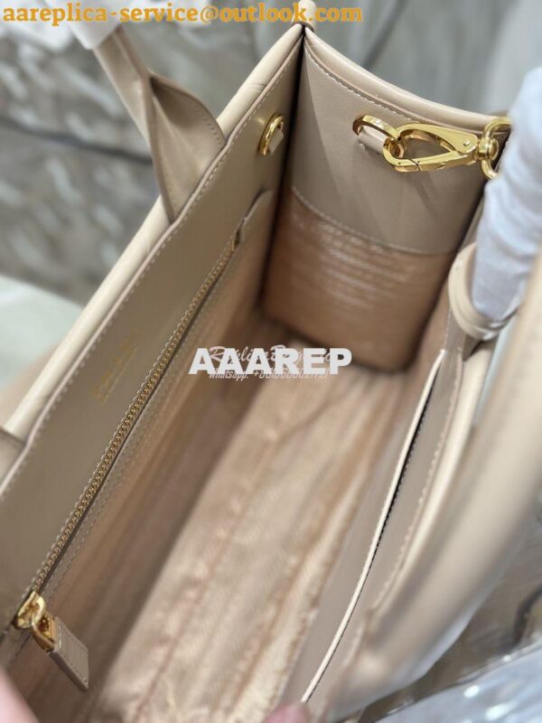 Replica Prada Small Leather Symbole Bag With Topstitching 1BA379 Sand 11