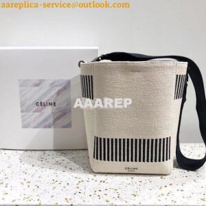 Replica Celine Small Seau Sangle bag in Textured Canvas