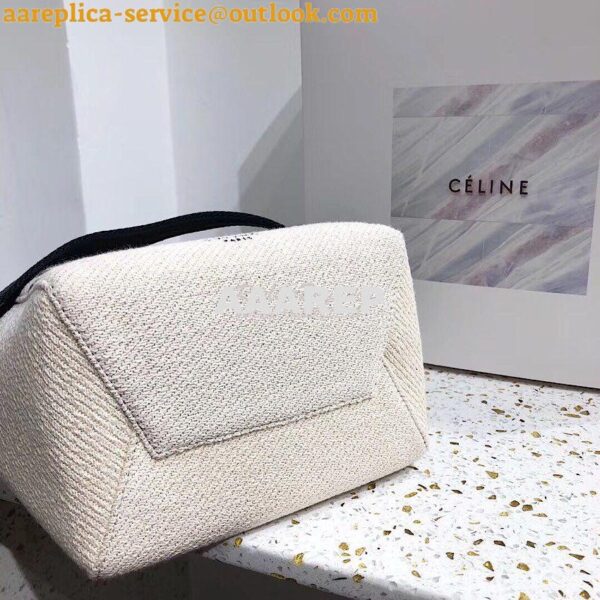 Replica Celine Small Seau Sangle bag in Textured Canvas 11