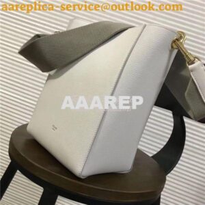 Replica Celine Small Seau Sangle bag in white soft grained calfskin 2