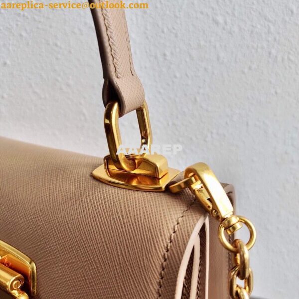 Replica Prada Saffiano Leather Symbole Bag 1BN021 Apricot 5