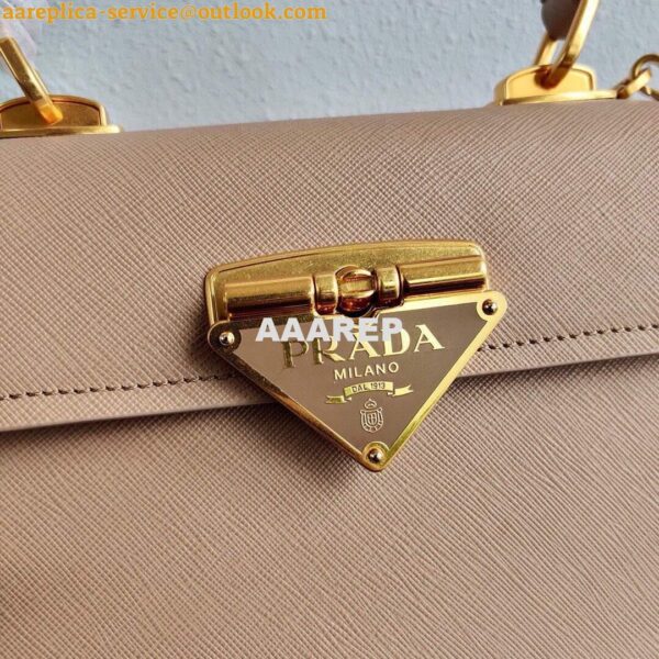 Replica Prada Saffiano Leather Symbole Bag 1BN021 Apricot 6