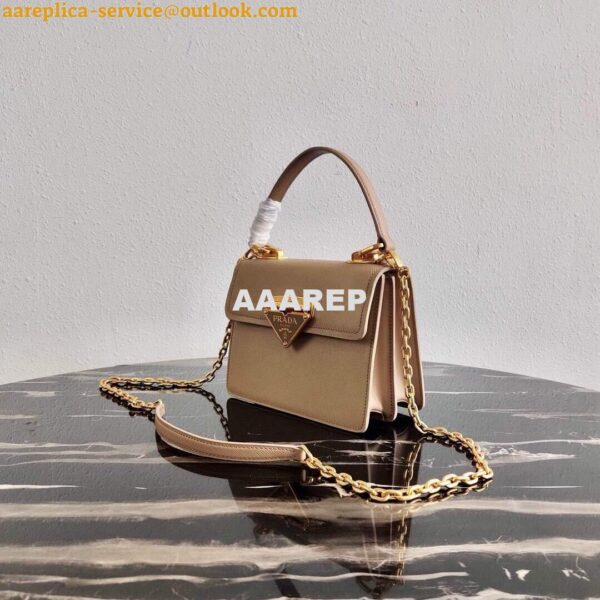 Replica Prada Saffiano Leather Symbole Bag 1BN021 Apricot 10