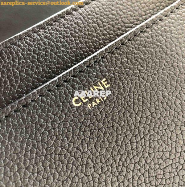 Replica Celine 16 Bag In Grained Calfskin 187373 2 Sizes Black 19