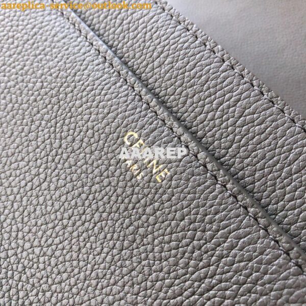 Replica Celine 16 Bag In Grained Calfskin 187373 2 Sizes Grey 9