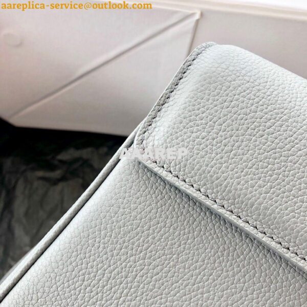 Replica Celine 16 Bag In Grained Calfskin 187373 2 Sizes Grey 11