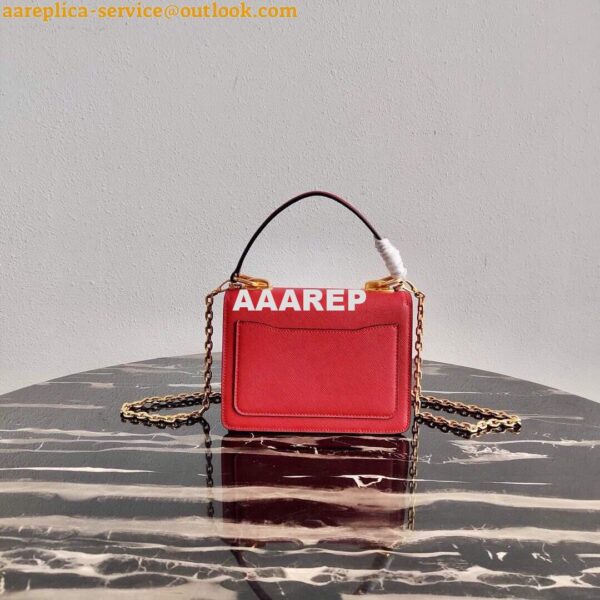 Replica Prada Saffiano Leather Symbole Bag 1BN021 Red 4