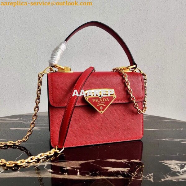 Replica Prada Saffiano Leather Symbole Bag 1BN021 Red 5