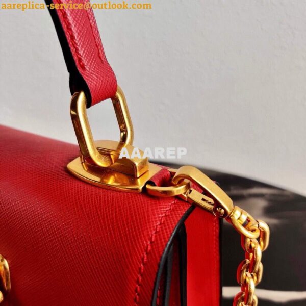 Replica Prada Saffiano Leather Symbole Bag 1BN021 Red 7