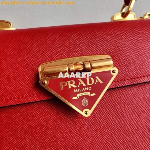 Replica Prada Saffiano Leather Symbole Bag 1BN021 Red 8