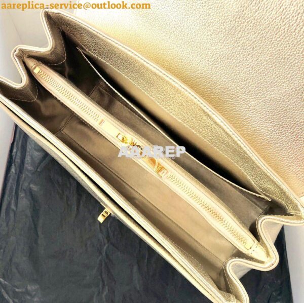 Replica Celine 16 Bag In Grained Calfskin 187373 2 Sizes Metallic Gold 12