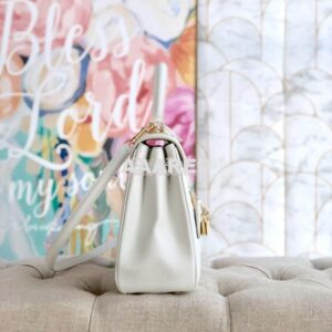 Replica Celine 16 Bag In Grained Calfskin 187373 2 Sizes White 2