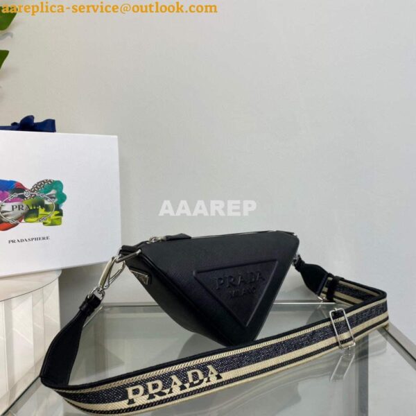 Replica Prada Saffiano Prada Triangle bag 2VH155 Black 3