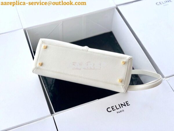 Replica Celine 16 Bag In Grained Calfskin 187373 2 Sizes White 7