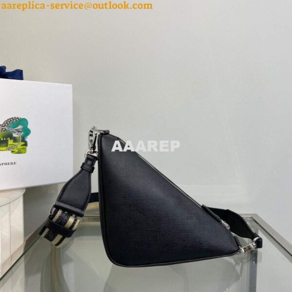 Replica Prada Saffiano Prada Triangle bag 2VH155 Black 4