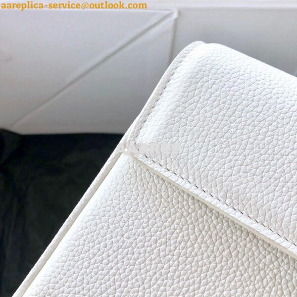 Replica Celine 16 Bag In Grained Calfskin 187373 2 Sizes White 8