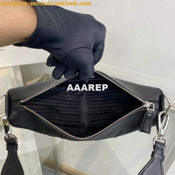 Replica Prada Saffiano Prada Triangle bag 2VH155 Black 9