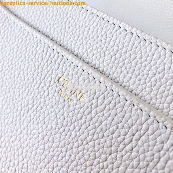 Replica Celine 16 Bag In Grained Calfskin 187373 2 Sizes White 11