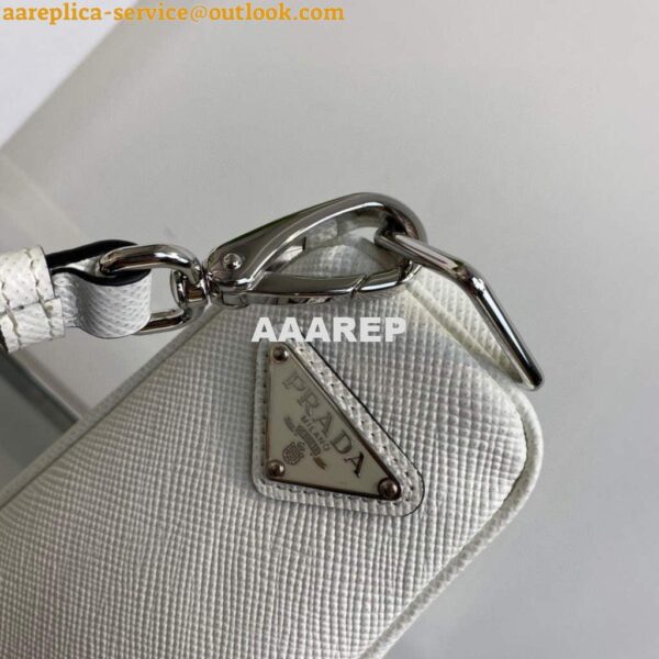 Replica Prada Saffiano Prada Triangle bag 2VH155 White 7