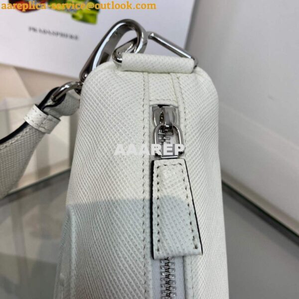 Replica Prada Saffiano Prada Triangle bag 2VH155 White 8