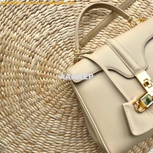 Replica Celine 16 Bag In Satinated Calfskin 187373 2 Sizes Beige 15