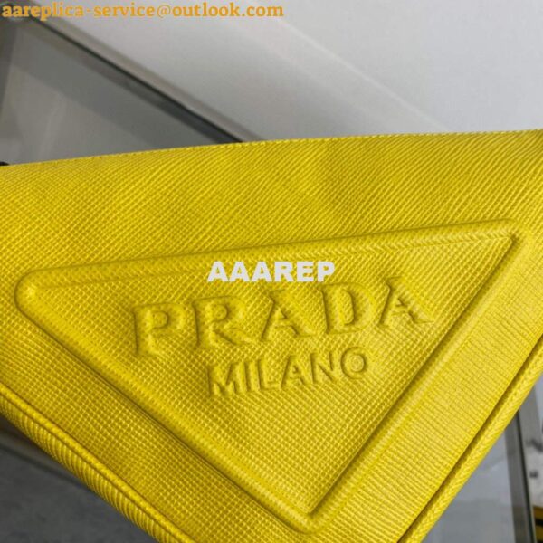 Replica Prada Saffiano Prada Triangle bag 2VH155 Yellow 5