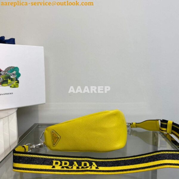 Replica Prada Saffiano Prada Triangle bag 2VH155 Yellow 6